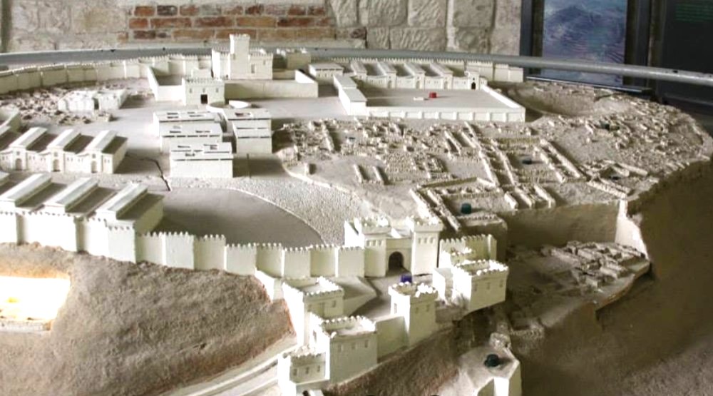 Reconstruction of ancient Megiddo, northern Israel.