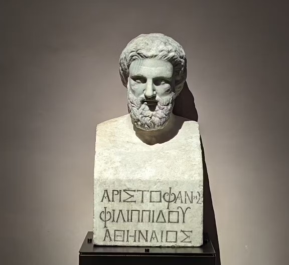  Bust of Aristophanes in the Uffizi Gallery, Florence, Italy.