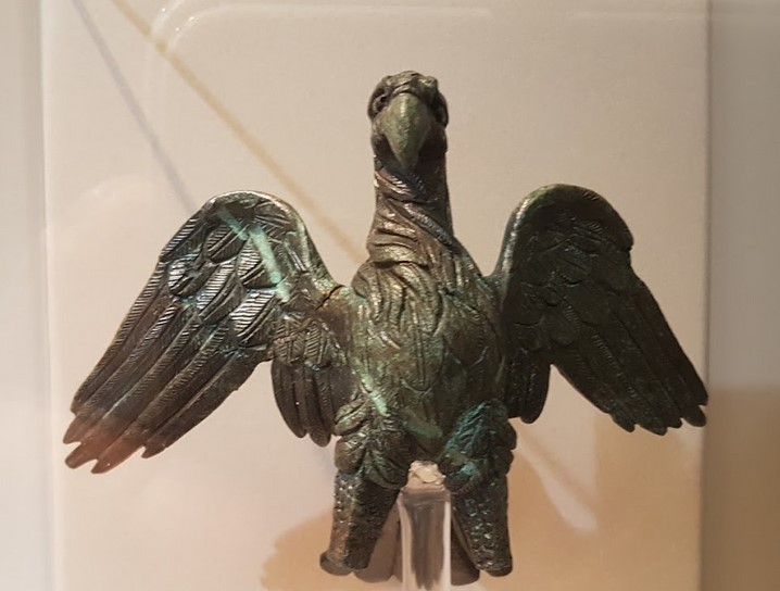 Eagle from the archaeological area of Amiternum (San Vittorino, L'Aquila, Italy) and exhibited at the National Archaeological Museum of Abruzzo in Chieti.  It was Gaius Marius who adopted the eagle as a symbol of the Roman legions.