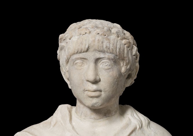 Portrait of Romulus Augustulus, son of Massenzio, found at the eponymous circus on the Via Appia. - From the Giustiniani Collection, today it is part of the Torlonia Collection