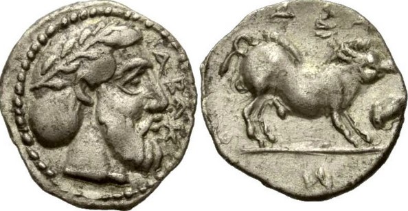 A coin of the ancient city of Abacaenum
