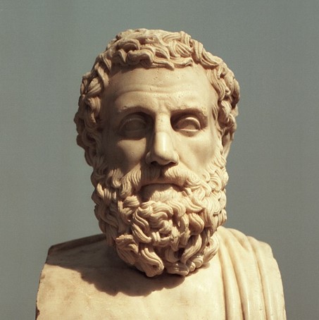 Roman marble herma of Aeschylus dating to c. 30 BC, based on an earlier bronze Greek herma, dating to around 340-320 BC