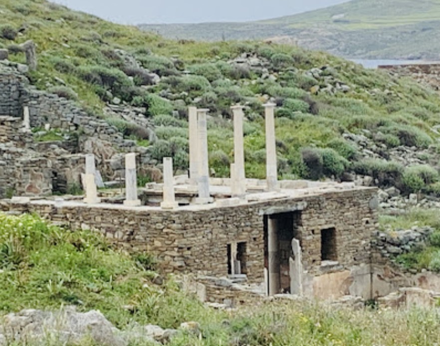 Remains of a Hellenistic villa in Delos, Greece