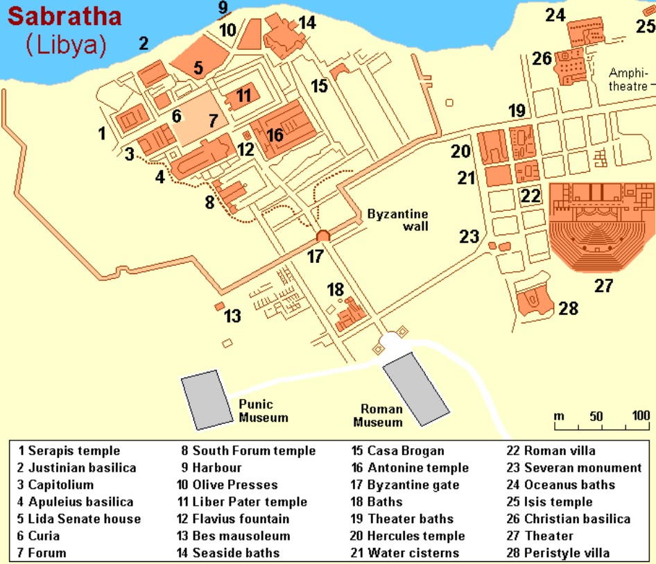 Map of Ancient Sabratha