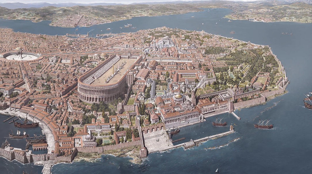 A faithful reconstruction of Constantinople, capital of the Eastern Roman Empire