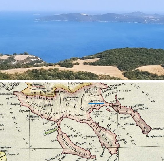 Map of Chalcidice