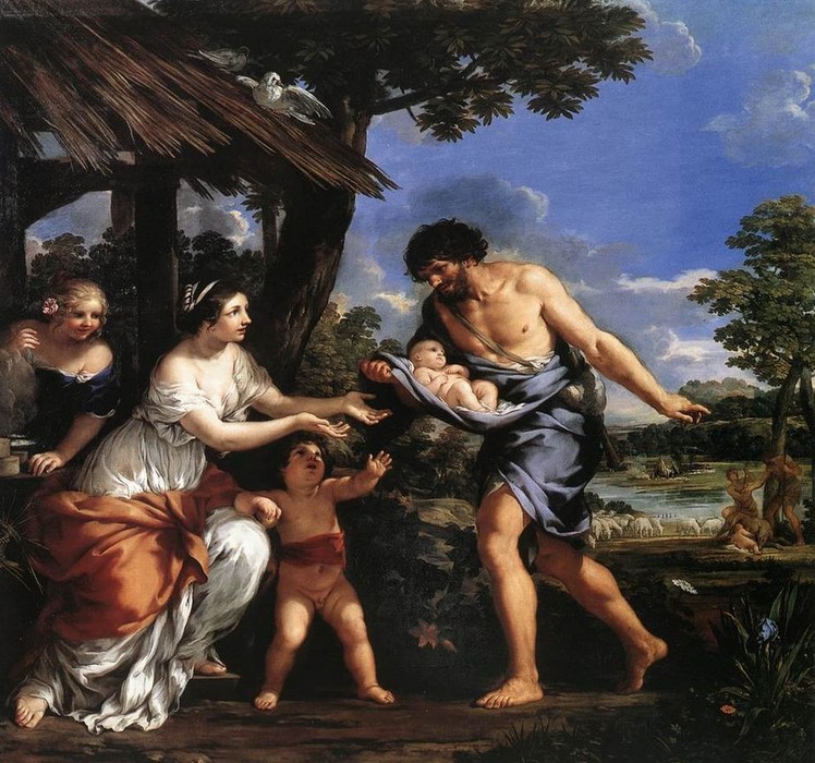 'Romulus and Remus Given Shelter by Faustulus' (c. 1643) by Pietro da Cortona (1596–1669) - Louvre Museum, Paris