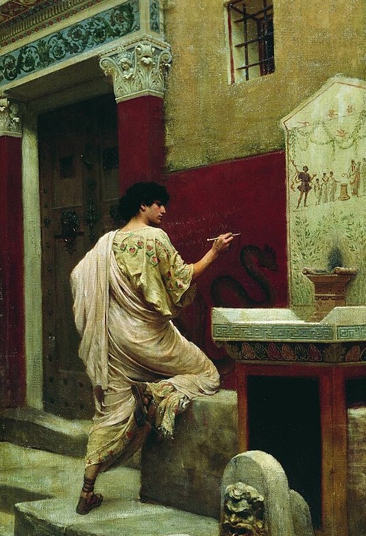 A man carves on a wall (1885), by Stefan Bakałowicz  (1857–1947)