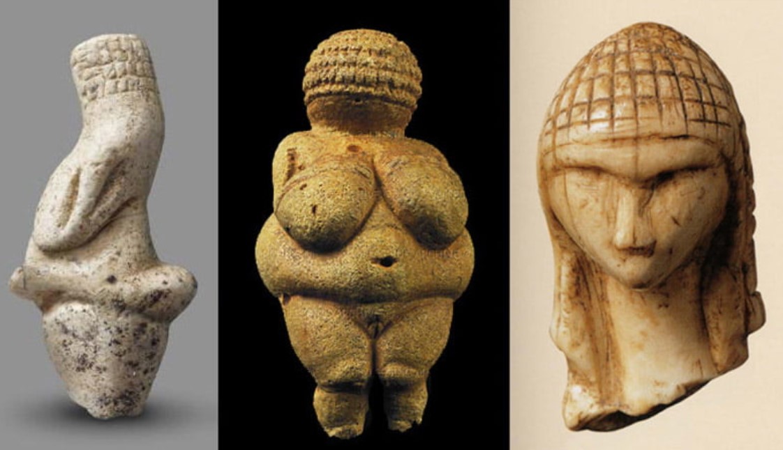 The Lady of Amiens, the Lady of Willendorf, and the Lady of Brassempouy.