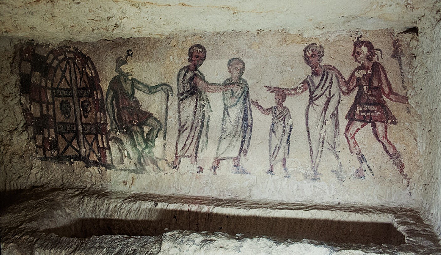 Tomb of the Two Roofs (Tomba dei Due Tetti), 1st Half of the 2nd Century BCE  - Monterozzi necropolis, Tarquinia, Viterbo, Lazio, Italy