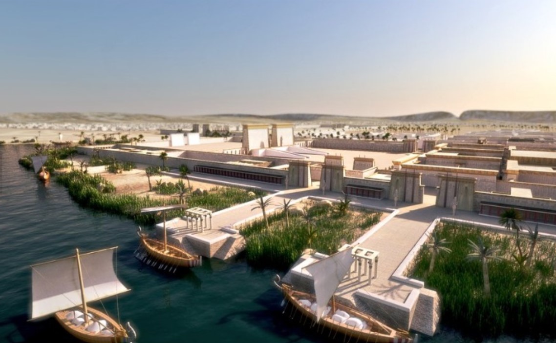 Amarna (Tell el-Amarna) is located on the east bank of the Nile, in the province of El-Minia. In its center, a sprawling road was built for chariot processions; it was one of the widest roads in ancient times.
